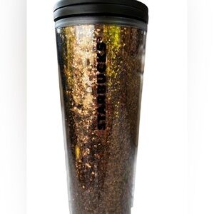 Starbucks Copper Glitter Plastic Tumbler 16 oz